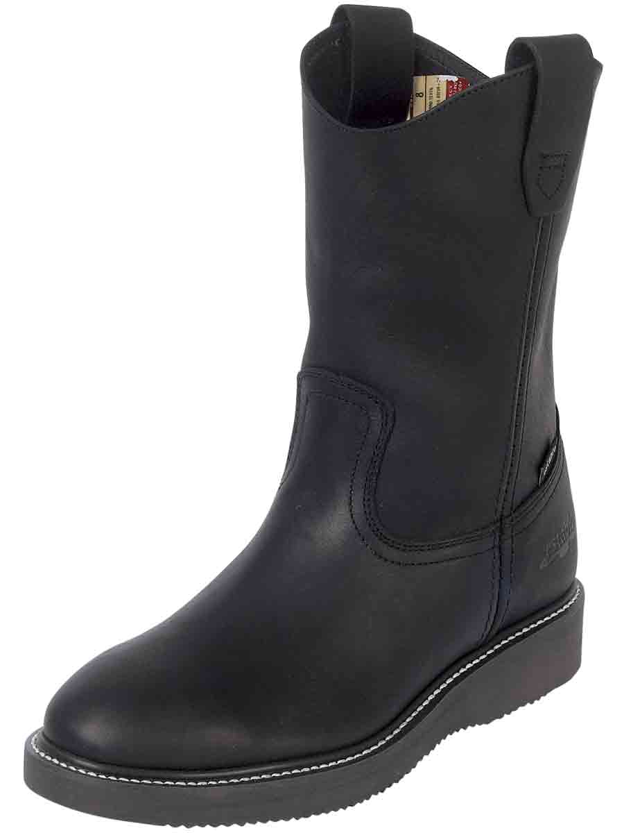 Establo Men’s Work Boot Grasso Leather
 - Black 312