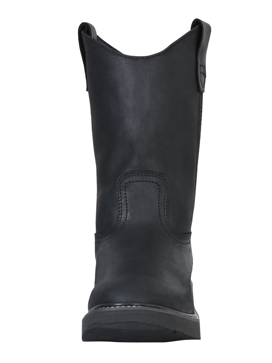 Establo Men’s Work Boot Grasso Leather
 - Black 312