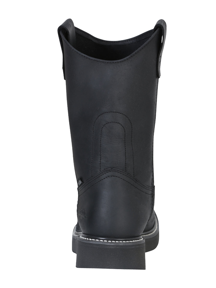 Establo Men’s Work Boot Grasso Leather
 - Black 312