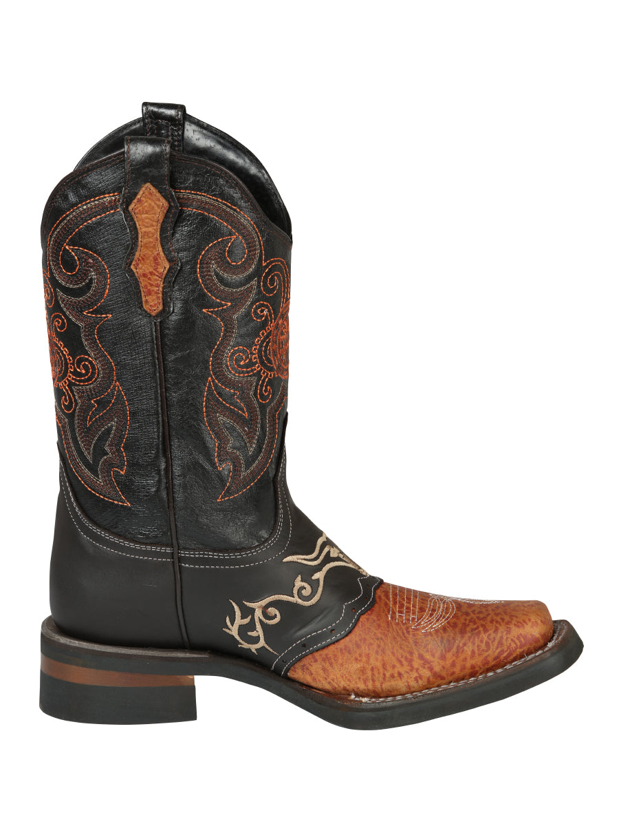 El General Rodeo Boot - Crazy  Wine with Embroidery 40667