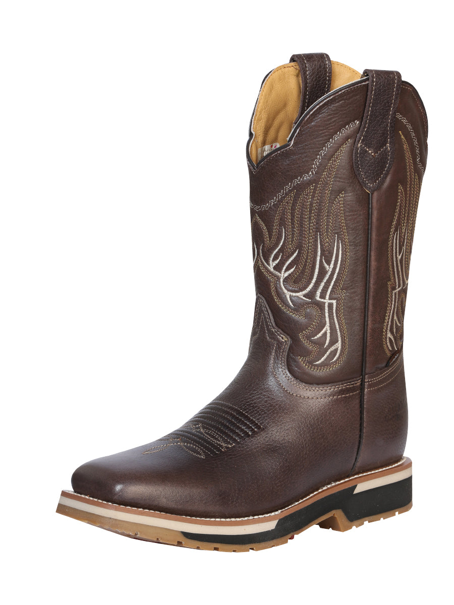 Bota de rodeo Establo para hombre - Piel bovina grizzly marrón
 41539