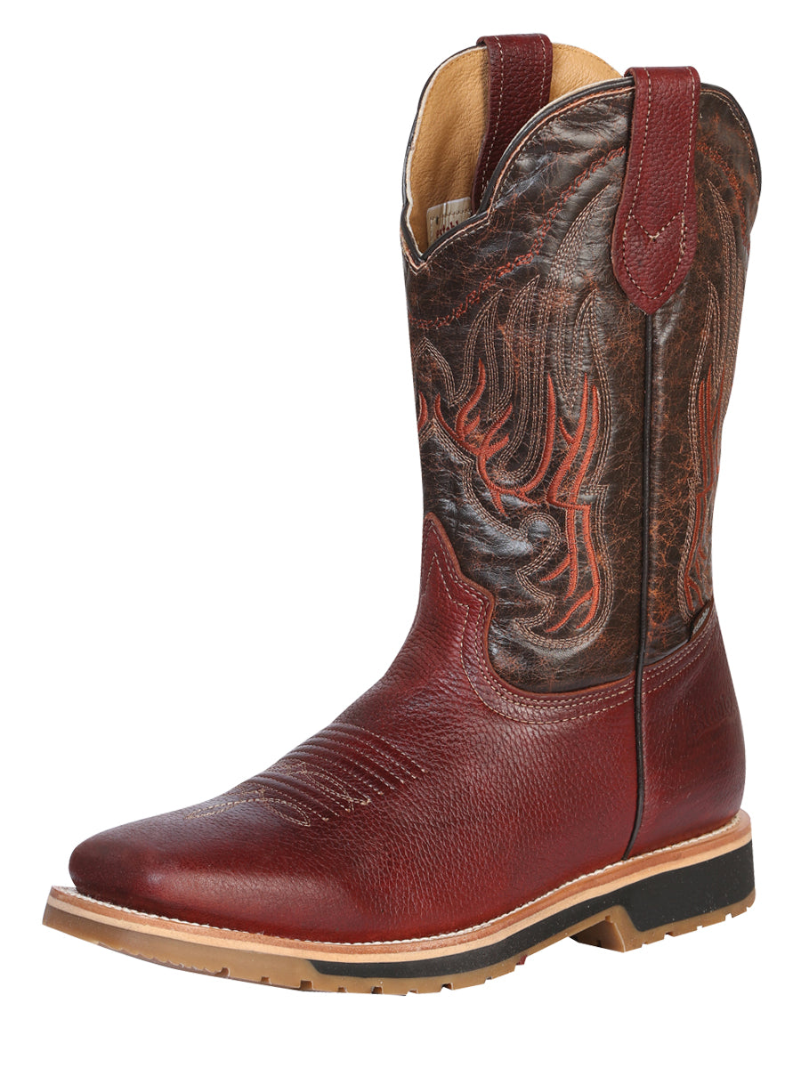 Bota de rodeo Establo para hombre - Piel bovina Grizzly en Shedron 41541