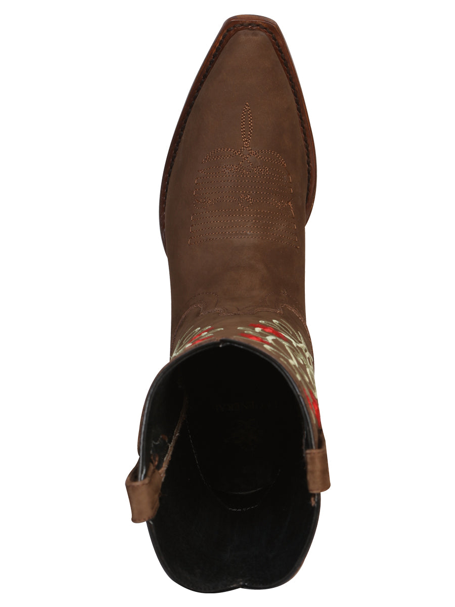 El General Rodeo Western Boot - Suede Brown 41789
