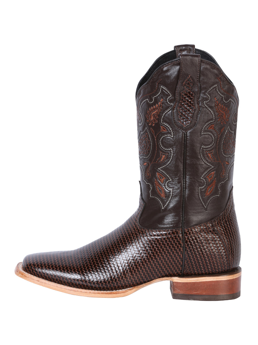 Bota de rodeo para hombre El General - Cigarro estampado 41791
