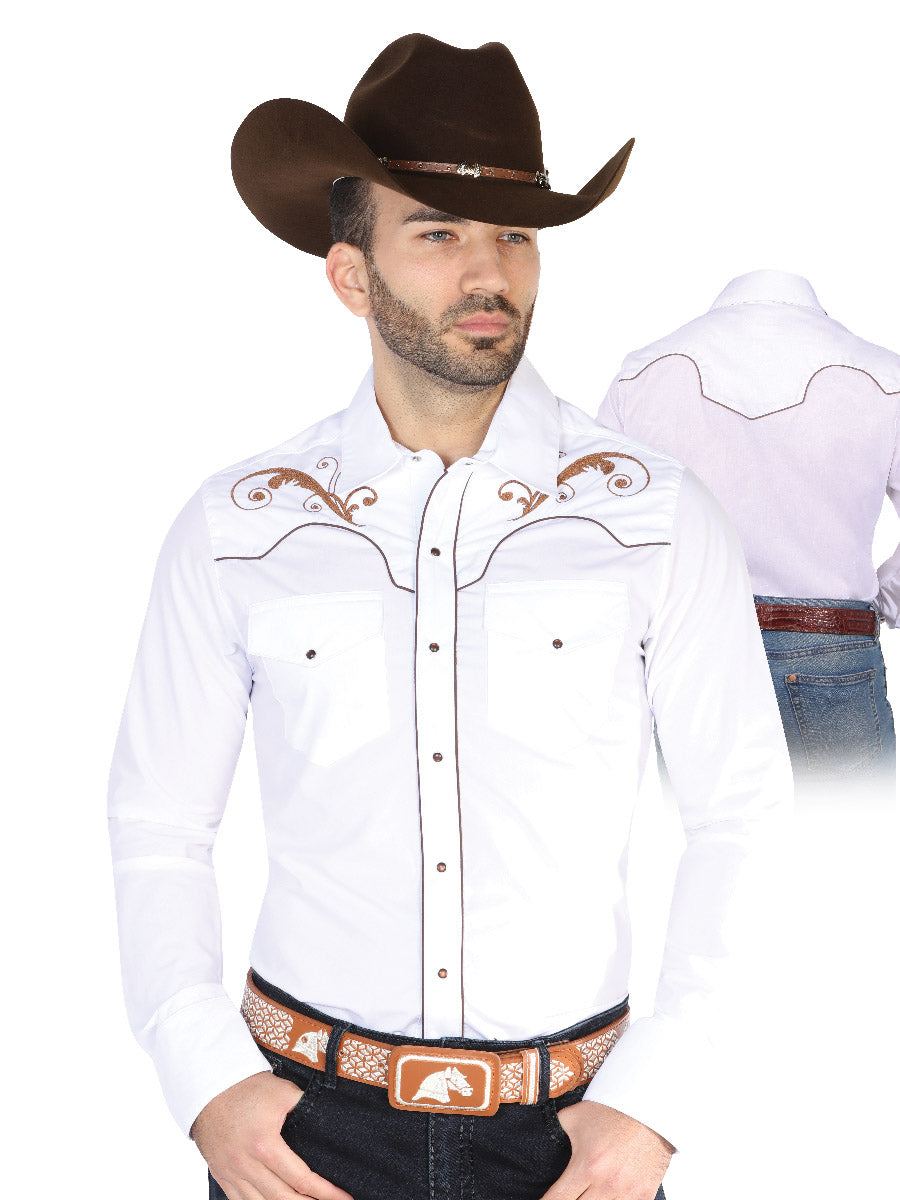 El Señor de los Cielos Embroidery Shirt White/Black 42957