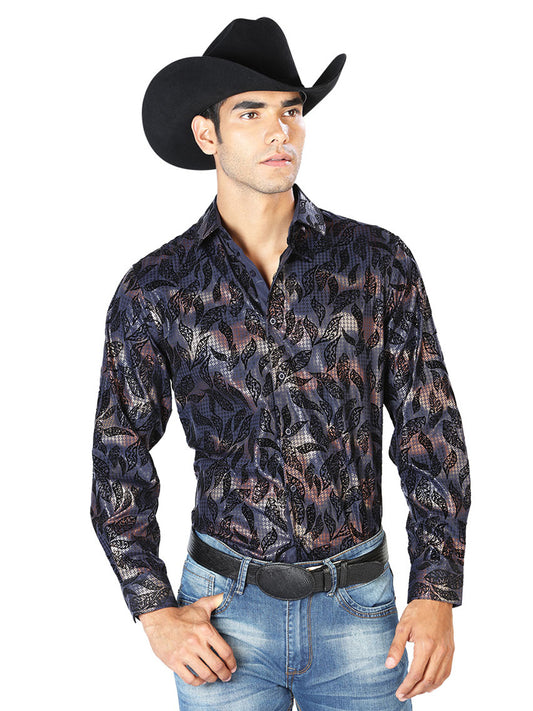 Navy Casual Long Sleeve Shirt 43589