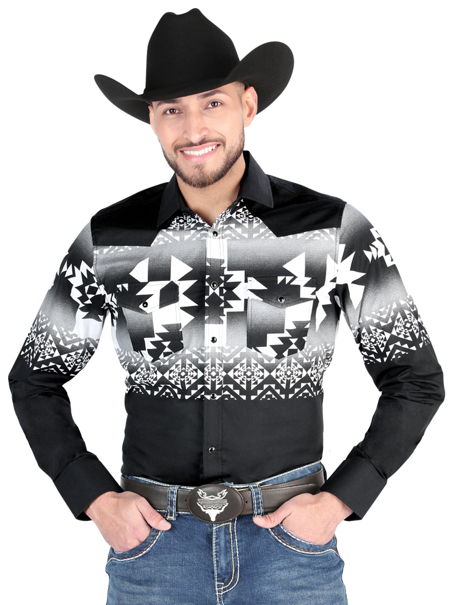 El General - Casual Long Sleeve Shirt - Black 44485