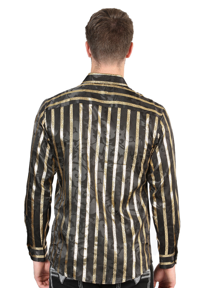 El General Black/Gold Casual Long-Sleeve Shirt 44554