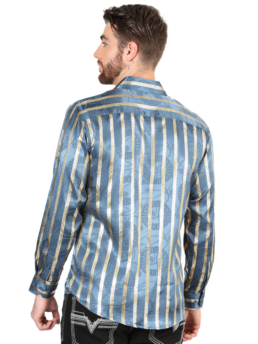 El General Teal Casual Long-Sleeve Shirt 44580