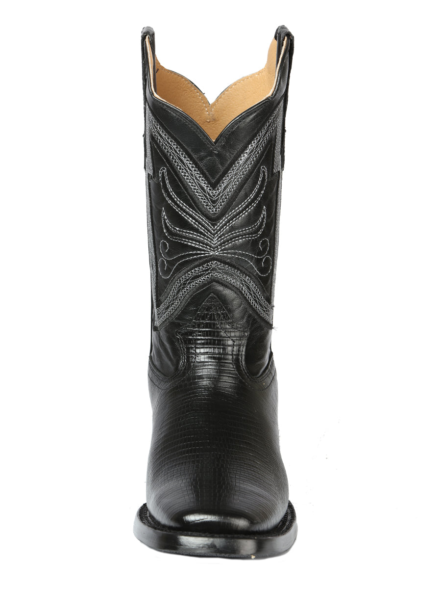 Bota de rodeo para hombre El General - Imitación de lagarto - Negra 44666