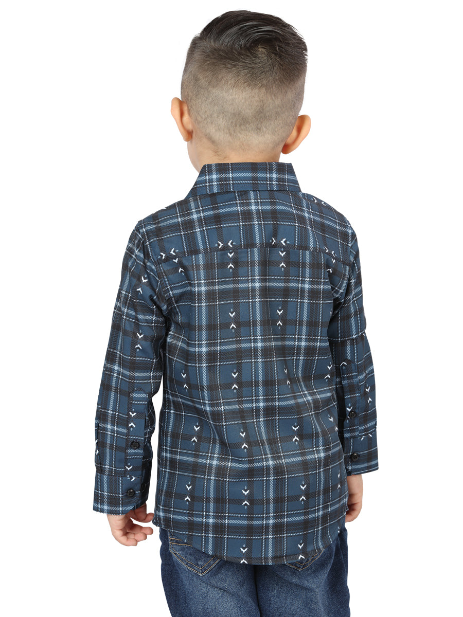 El General Navy/White Casual Long-Sleeve Shirt 44740