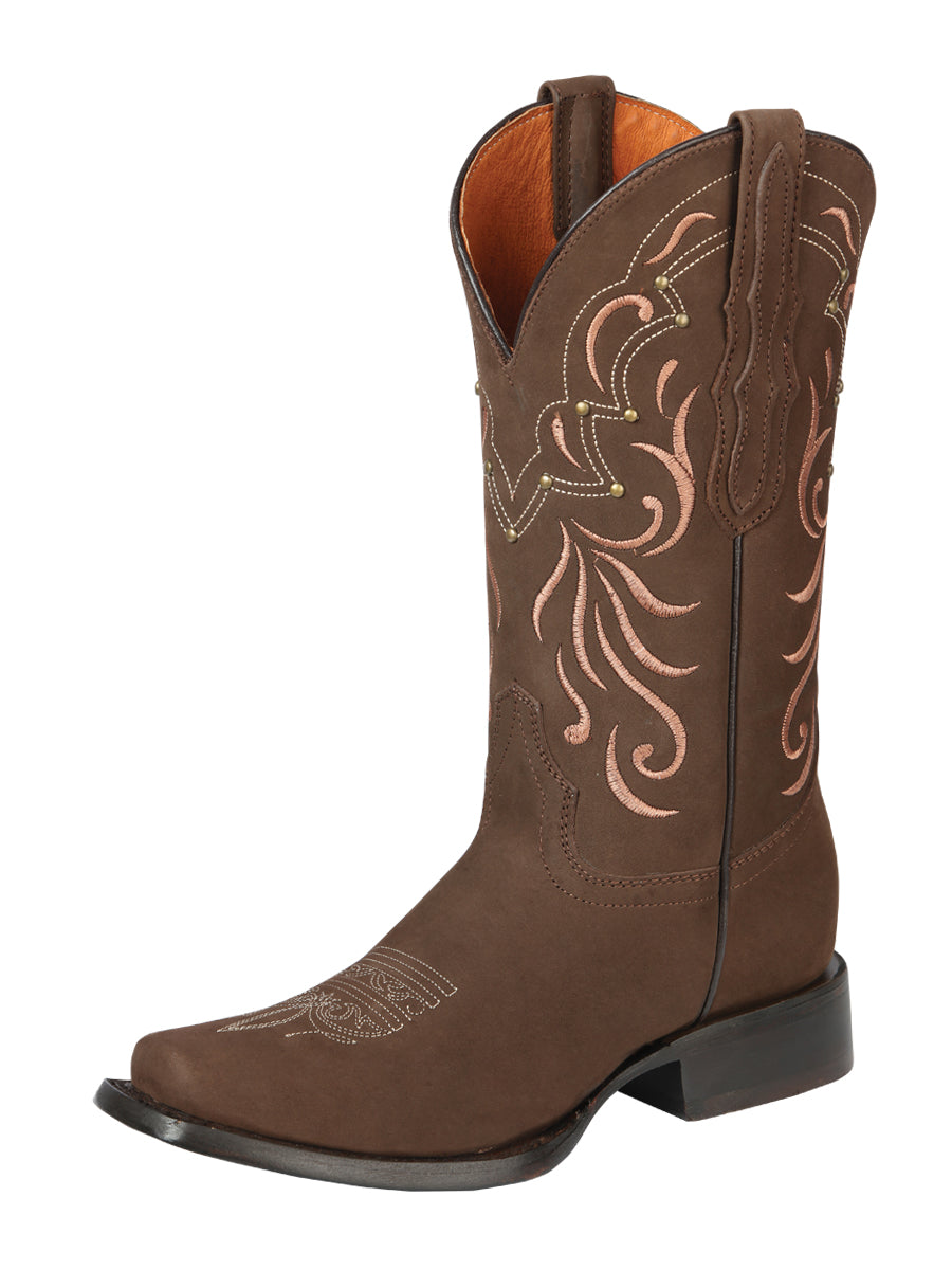 El General Women’s Rodeo Boots - Nubuck Leather - Camel
  44849