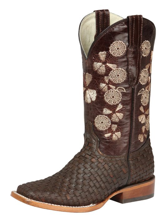 El General Women’s Rodeo Boots Petatillo - Brown 44855