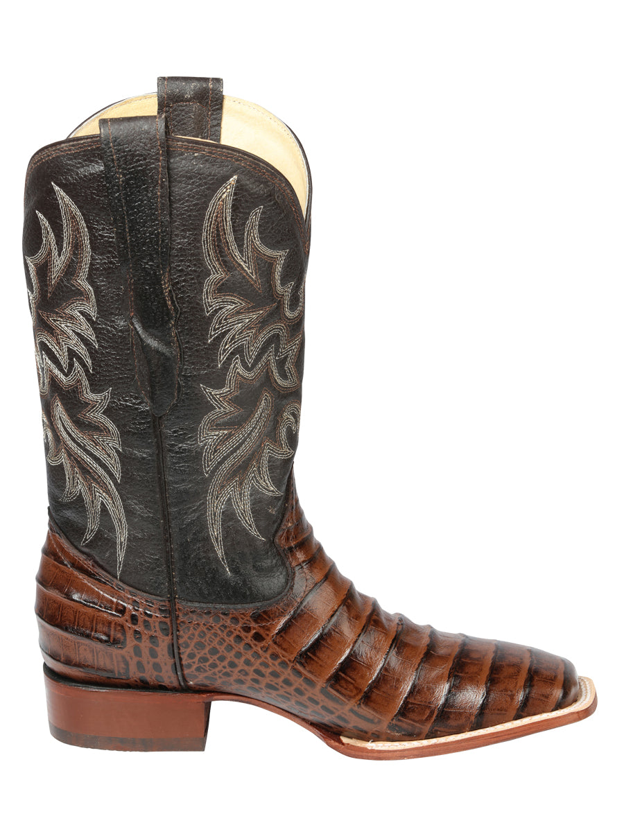 Bota Rodeo Hombre El Señor de los Cielos - Piel Vientre Caimán Imitación - Marrón
 44937