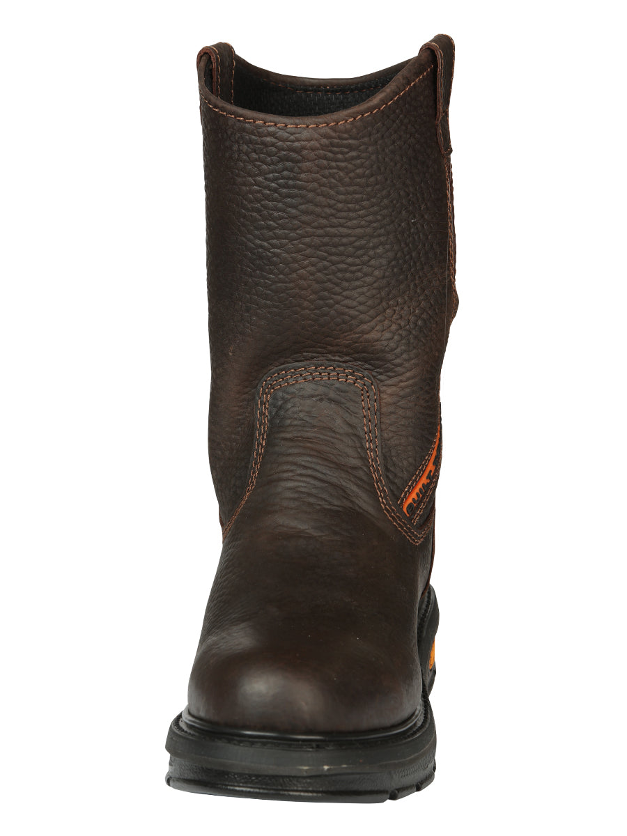 Buffalo & Bull Men’s Work Boots with Toe Cap Bovine Leather - Rino  Moka 45260