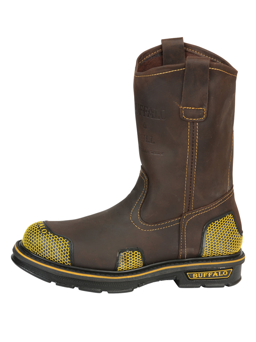 Buffalo & Bull Men’s Work Boots - Brown/Yellow 123031