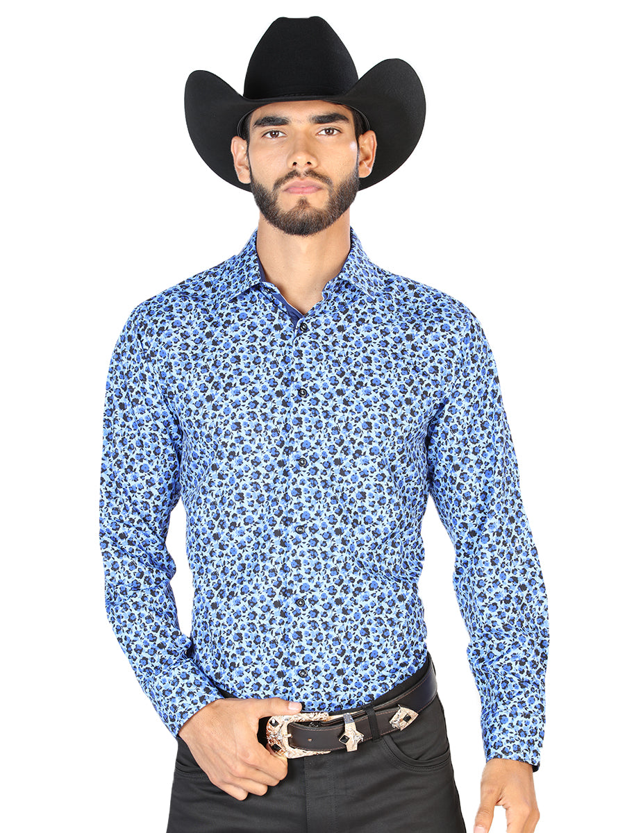 Camisa de manga larga azul claro 126266