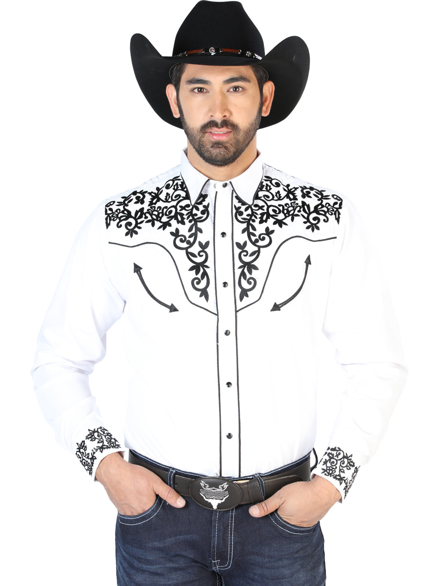 El Señor de los Cielos Embroidery Shirt White/Black 126702