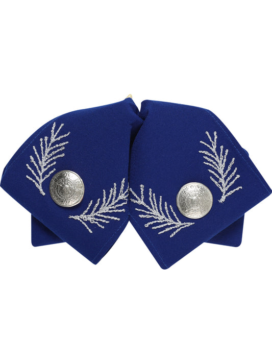 Adult 
Mexican Charro Bow Tie 100% Polyester Royal  Blue/Oro 601108