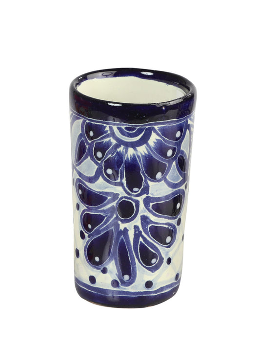 Artisanal Tequila Shot Glass Talavera Blue 603337