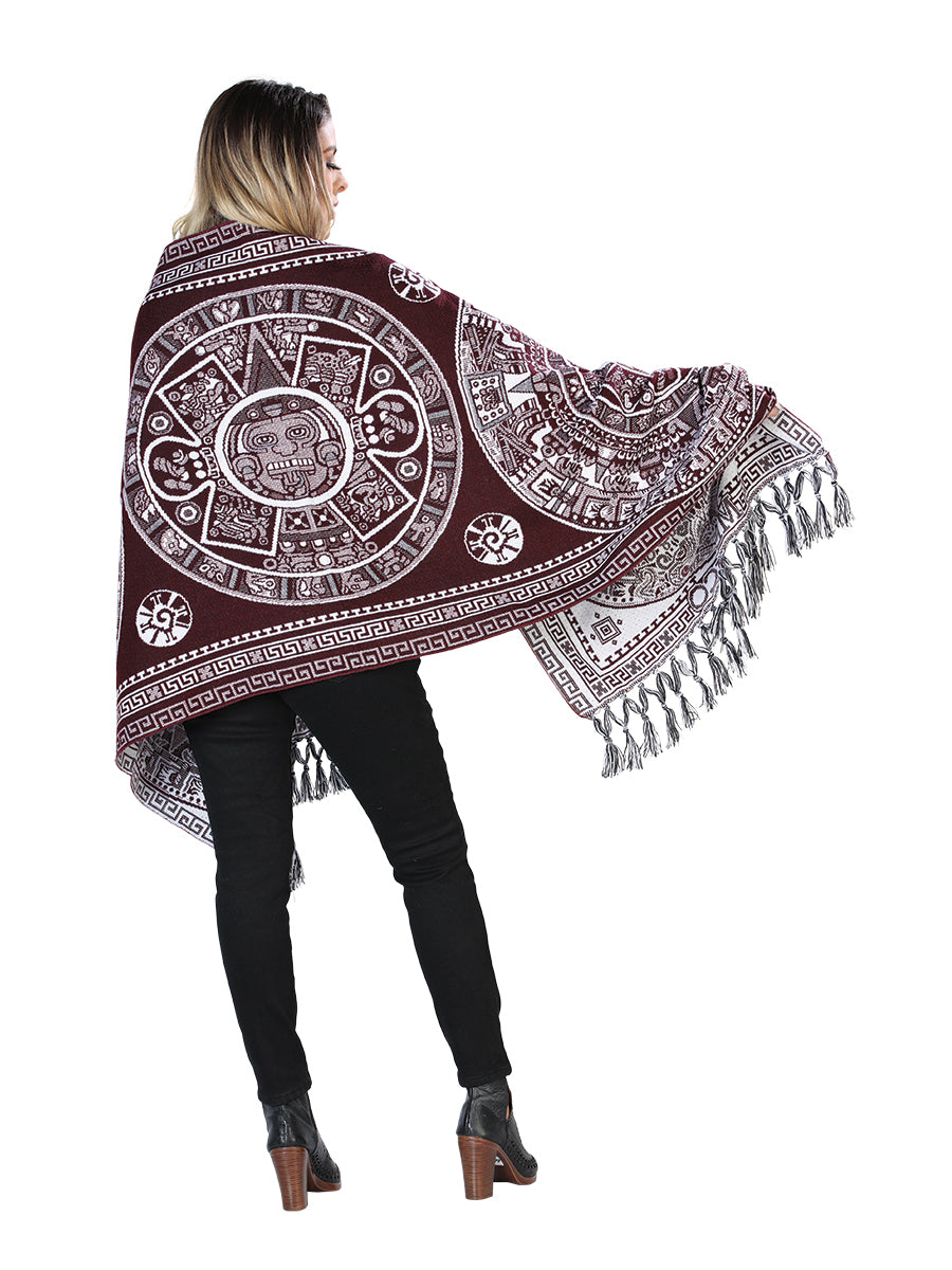 Rebozo Artesanal Mexicano 100% Acrílico Vino 603889