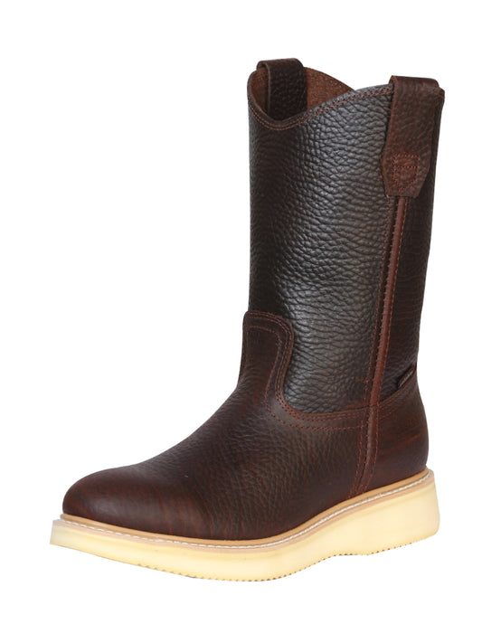 Bota de trabajo Establo para hombre, piel de toro - Miel 23369