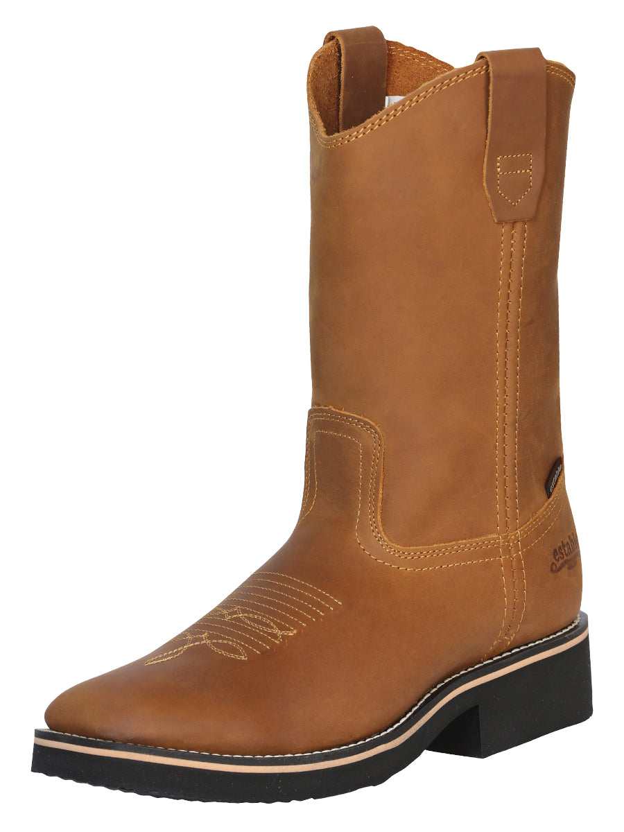 Bota de trabajo Rodeo para hombre Establo - Piel Crazy en Mango 41549