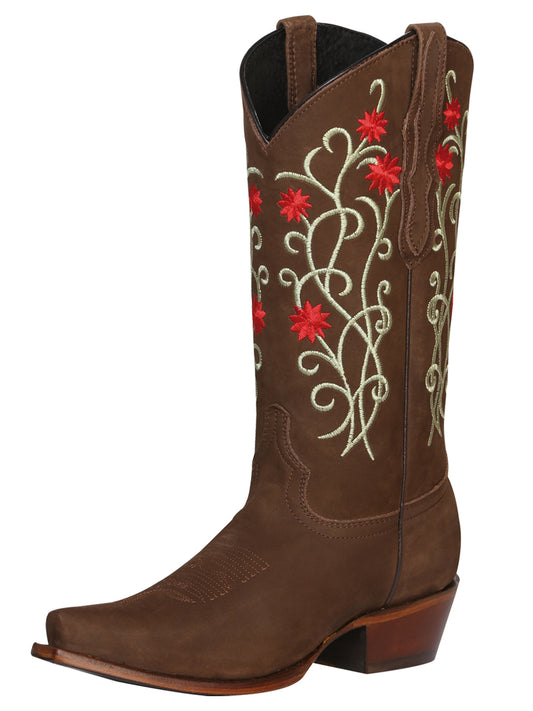 El General Rodeo Western Boot - Suede Brown 41789