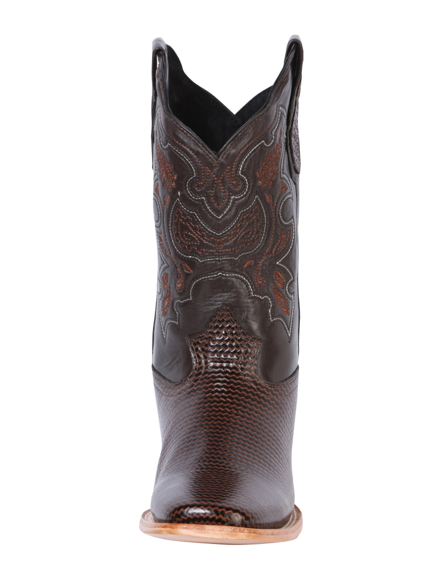 Bota de rodeo para hombre El General - Cigarro estampado 41791