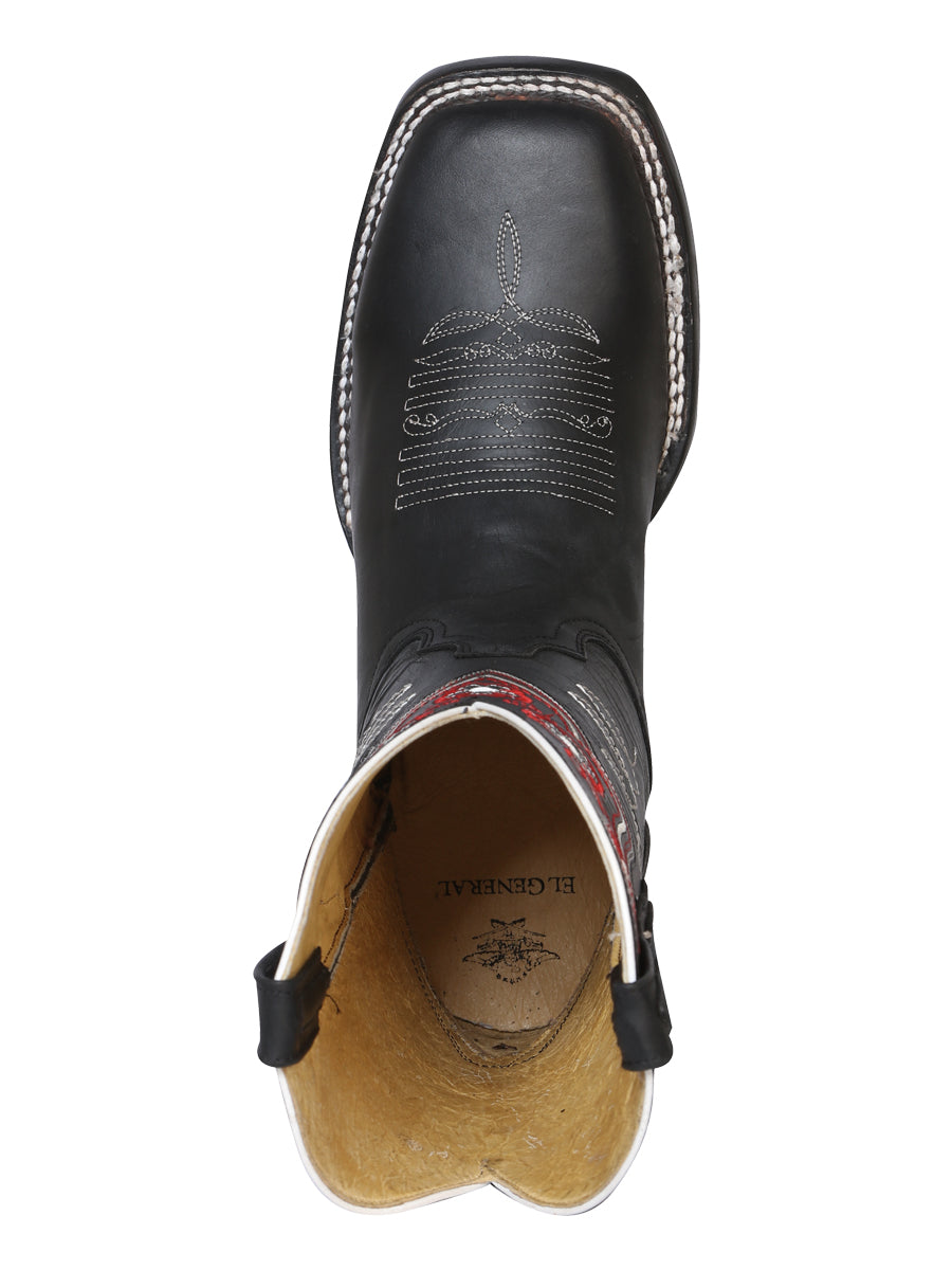 Bota vaquera mujer El General - Cuero Crazy Black 42977