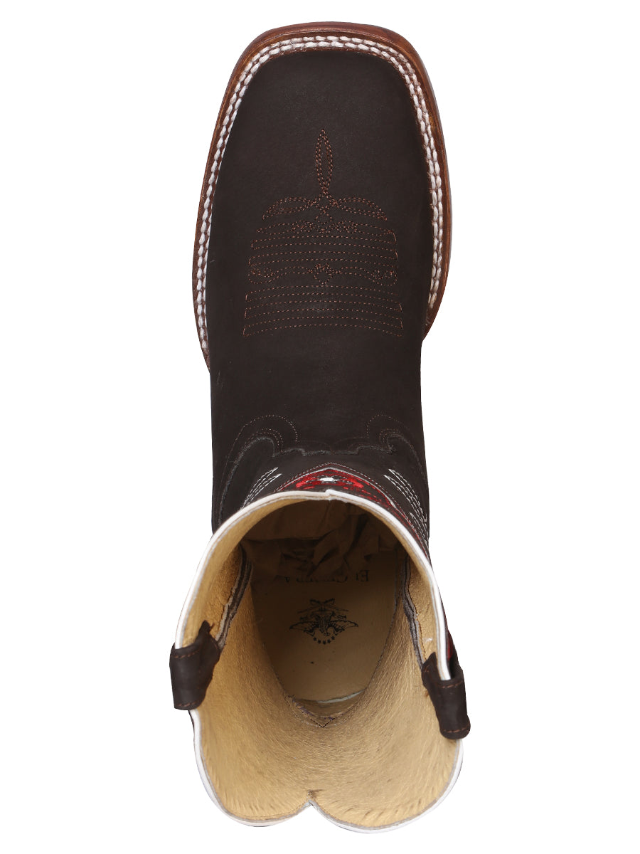 Bota Rodeo El General para mujer - Gamuza Marrón Oscuro 42978