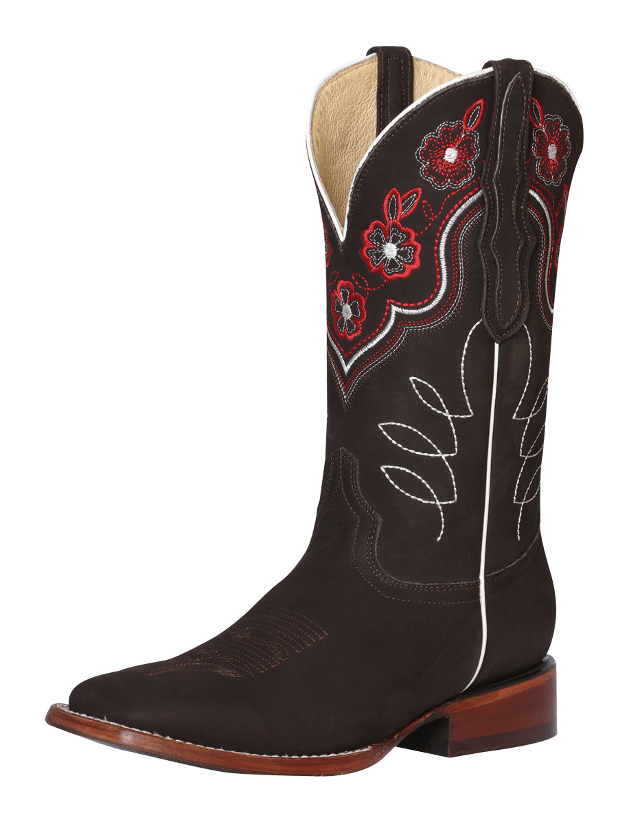 Bota Rodeo El General para mujer - Gamuza Marrón Oscuro 42978
