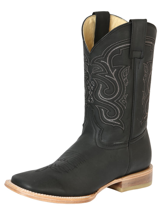 Bota de rodeo El General - Cuero Crazy - Negro 43534