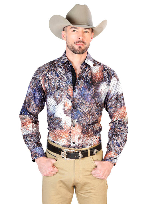 Camisa casual negra de manga larga 43818