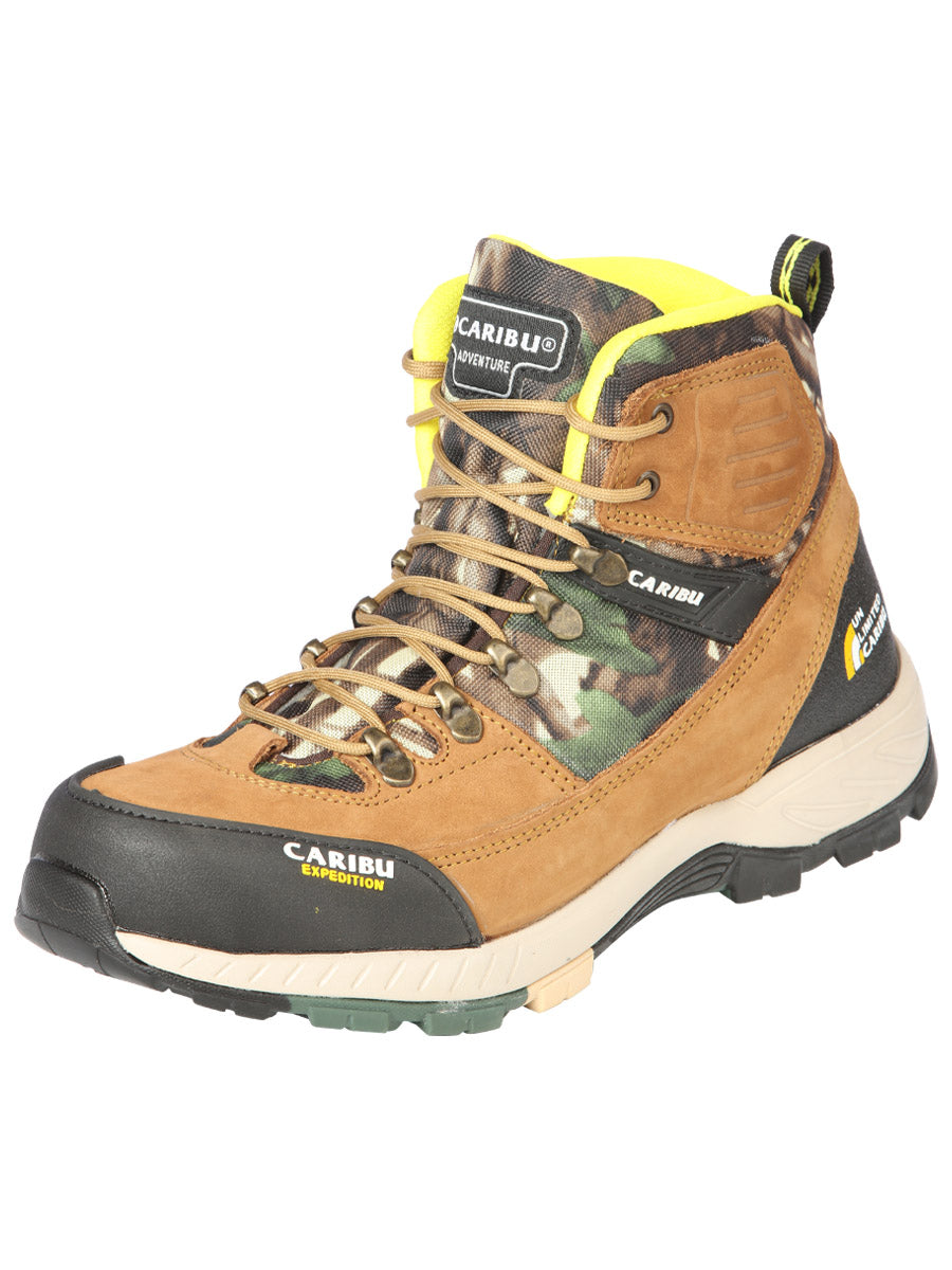 Zapato de Trabajo Caribu - Acabado Sintético - Amarillo/Camuflaje 44368
