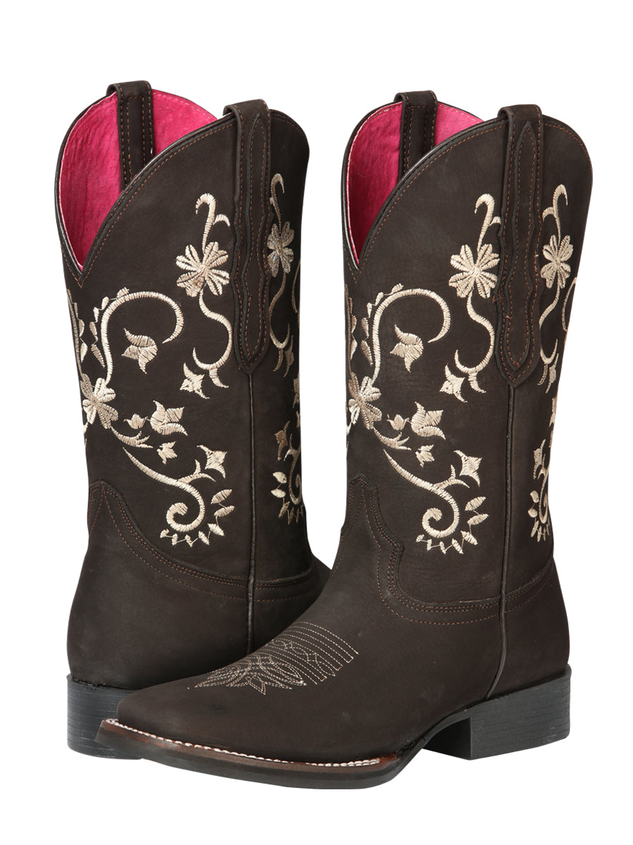 Bota Vaquera - El Geneal Rodeo - Mujer - Nobuck Marrón 44642