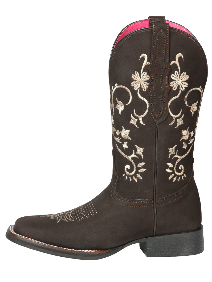 Bota Vaquera - El Geneal Rodeo - Mujer - Nobuck Marrón 44642