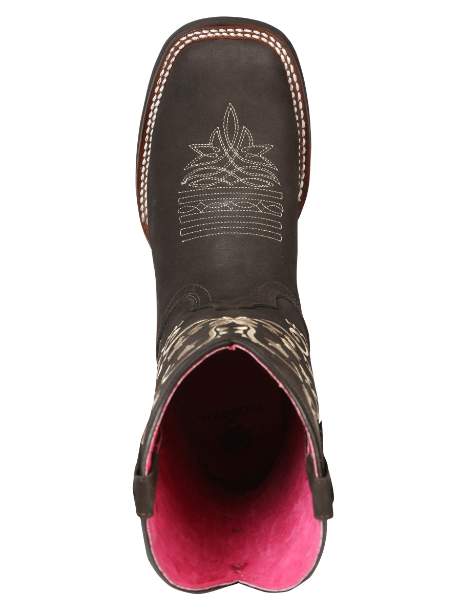 Bota Vaquera - El Geneal Rodeo - Mujer - Nobuck Marrón 44642