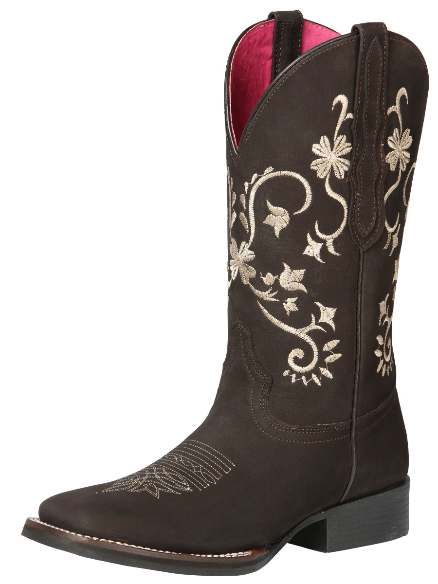 Bota Vaquera - El Geneal Rodeo - Mujer - Nobuck Marrón 44642