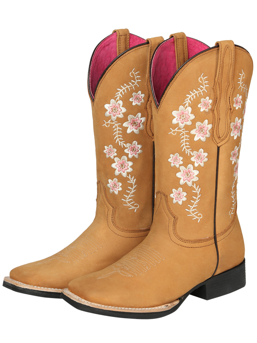 Bota Vaquera - El Geneal Rodeo - Mujer Nobuck - Melocotón 44644
