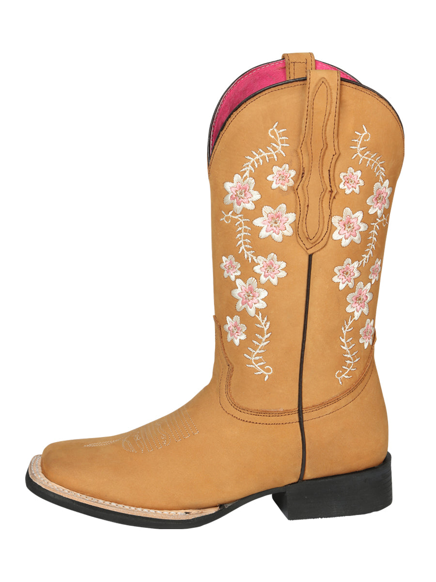 Bota Vaquera - El Geneal Rodeo - Mujer Nobuck - Melocotón 44644