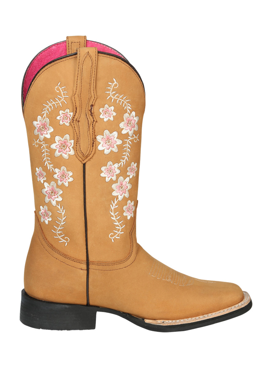 Bota Vaquera - El Geneal Rodeo - Mujer Nobuck - Melocotón 44644
