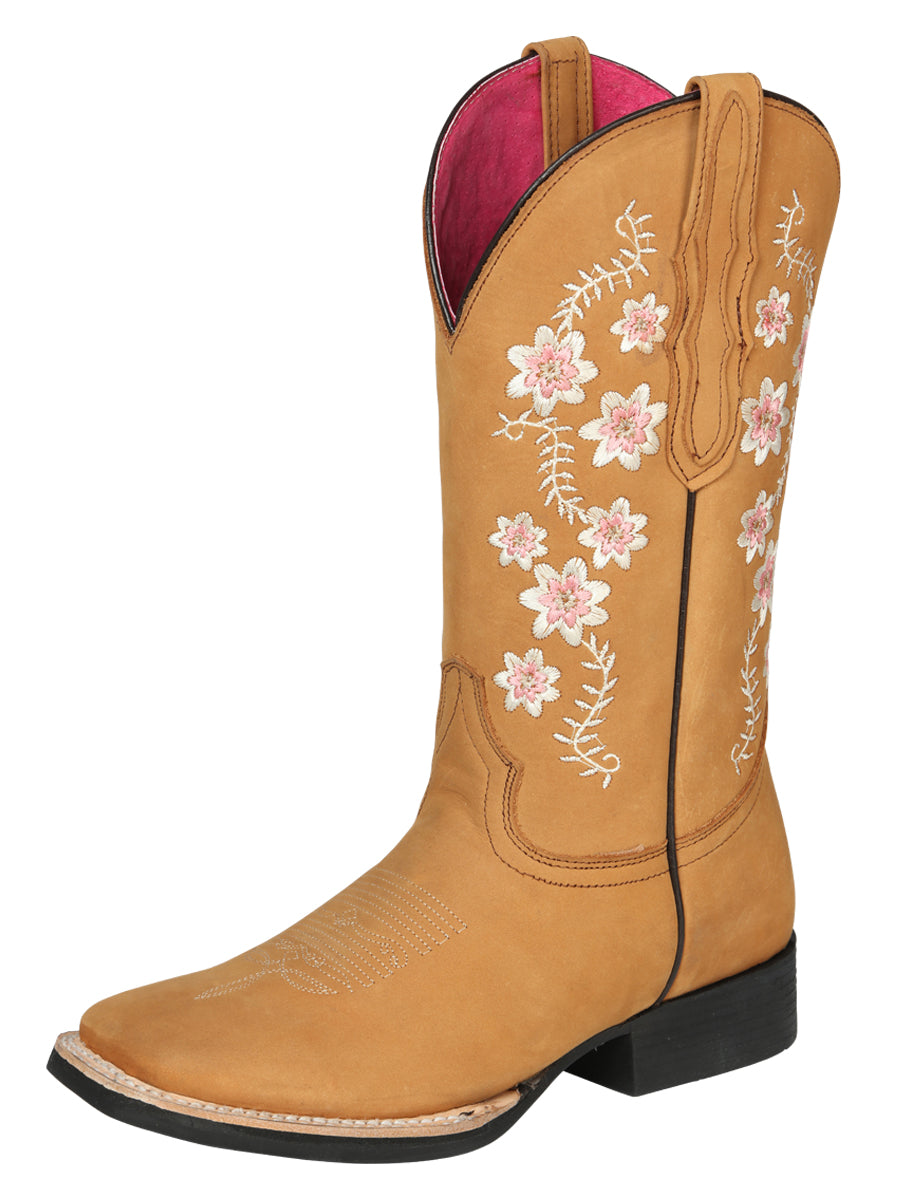 Bota Vaquera - El Geneal Rodeo - Mujer Nobuck - Melocotón 44644