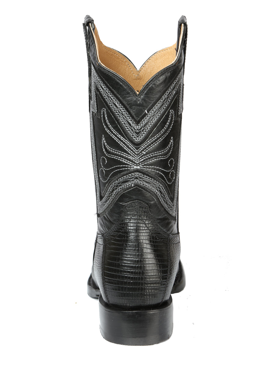 Bota de rodeo para hombre El General - Imitación de lagarto - Negra 44666