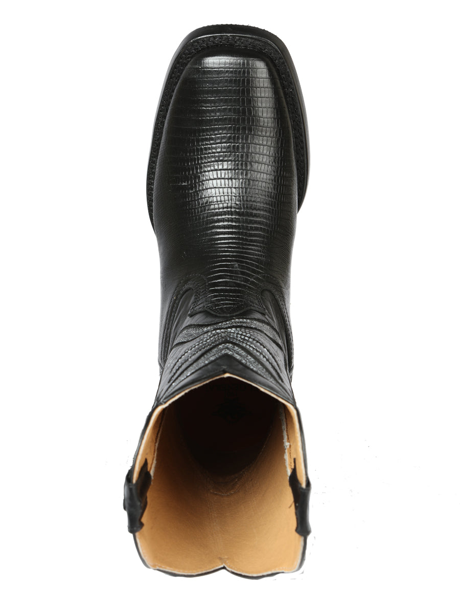Bota de rodeo para hombre El General - Imitación de lagarto - Negra 44666