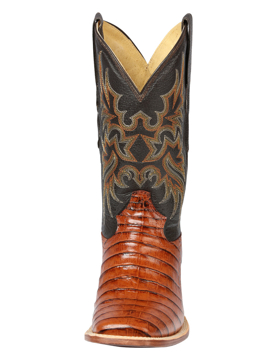 El General Rodeo - Printed Alligator leather boots - Cogñac 44939