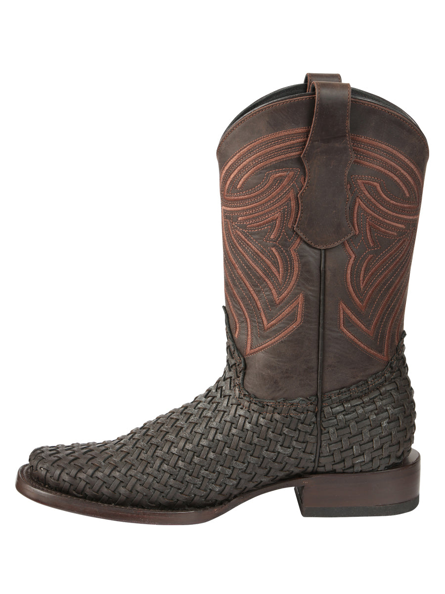El General Men’s Leather Rodeo Boots Petatillo - Chocolate 45013