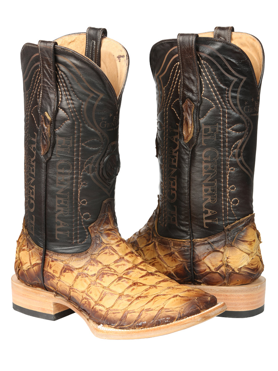 El General Men's Exotic Monster Fish Rodeo Cowboy Boots - Orix  45086