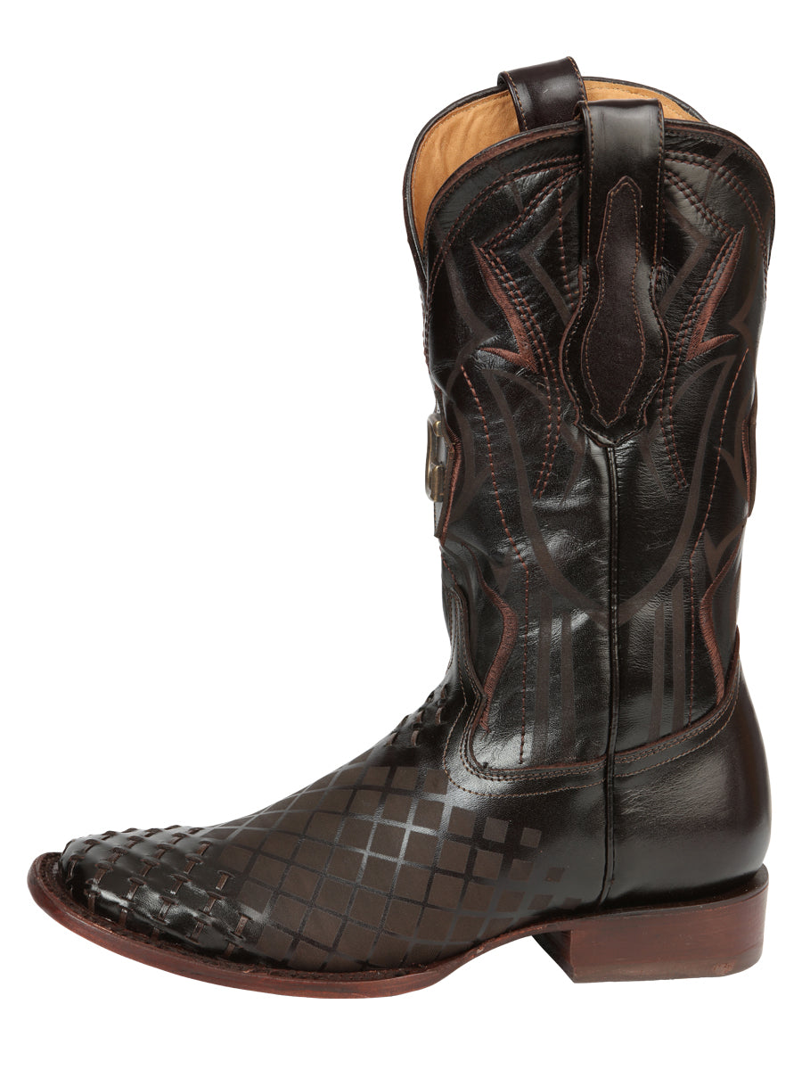Botas de rodeo para hombre - El General Pull-Up Leather - Marrón 45173