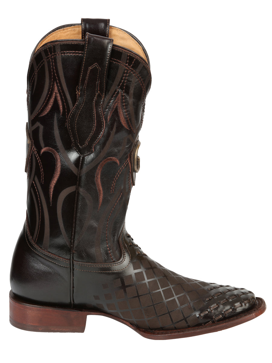 Botas de rodeo para hombre - El General Pull-Up Leather - Marrón 45173